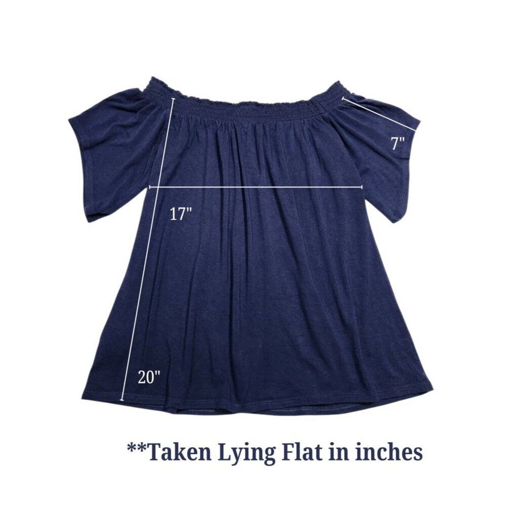 Lilly Pulitzer Big Girls Navy Off Shoulder smocked neckline Top Size XS/ XXS - Picture 6 of 10